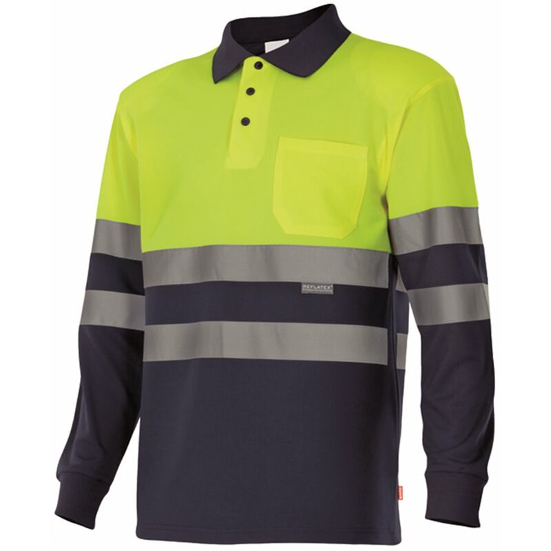 

POLO BICOLOR MANGA LARGA ALTA VISIBILIDAD Sup Ama/Inf Marino 4XL