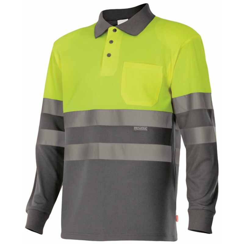 

POLO BICOLOR MANGA LARGA ALTA VISIBILIDAD Sup Am/Inf Gris 4XL