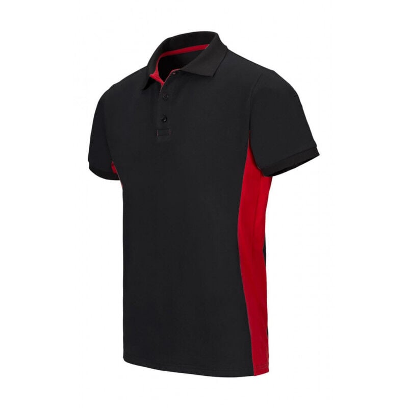 

Polo industrial manga corta bicolor Serie 105504 | 3XL - Negro / Rojo - Velilla