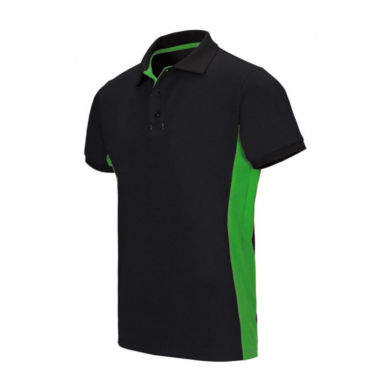 

Polo industrial manga corta bicolor Serie 105504 | XS - Negro / Verde lima - Velilla