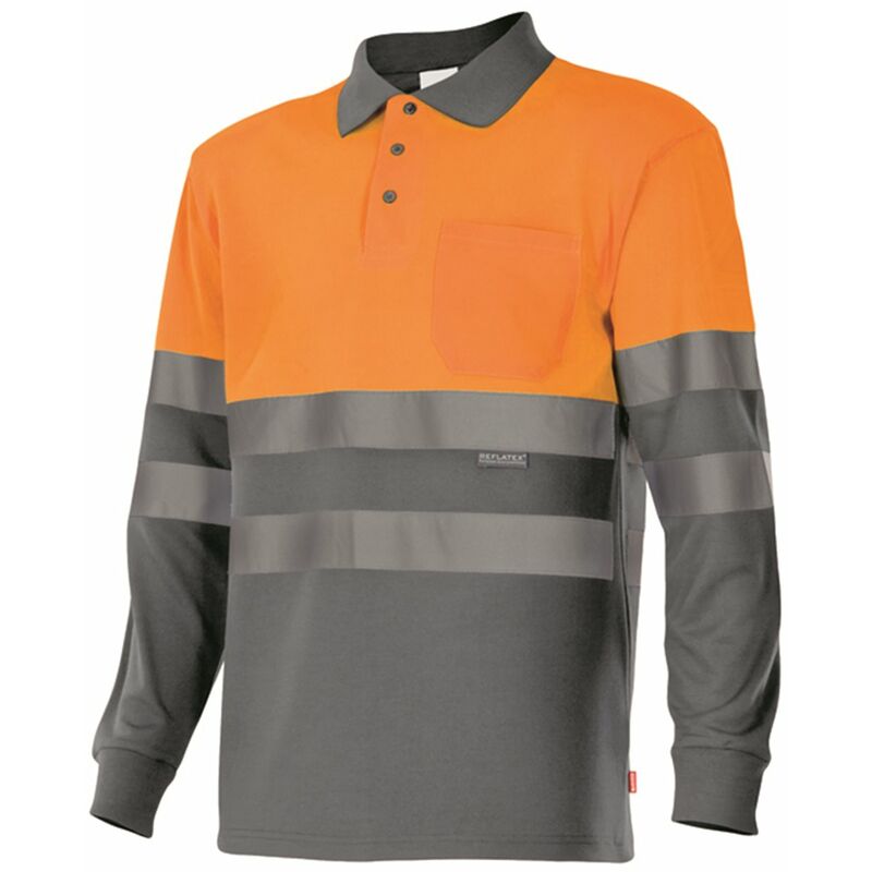 

Velilla - POLO BICOLOR MANGA LARGA ALTA VISIBILIDAD Naranja Flúor S