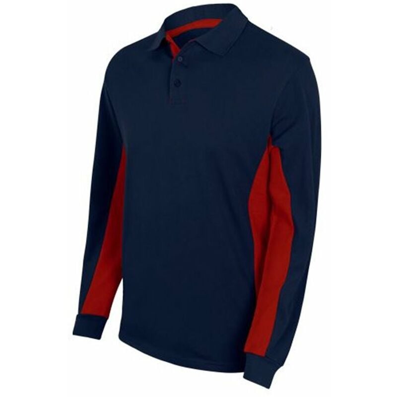 

POLO BICOLOR MANGA LARGA Azul Navy XS