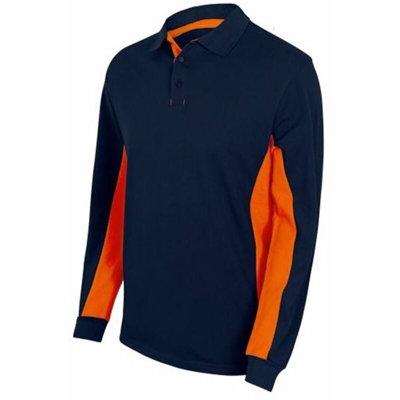 

POLO BICOLOR MANGA LARGA Azul Navy XS