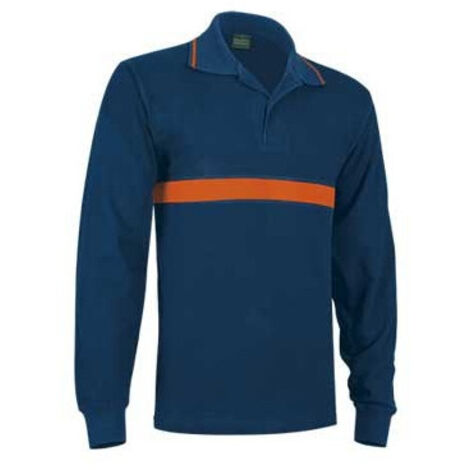 Polo bicolor manga larga Bomberos o Protección Civil Server M Naranja