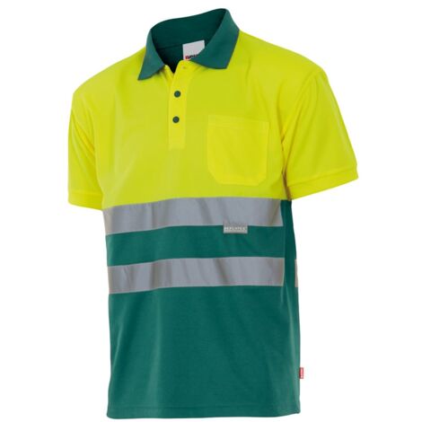 POLO BICOLOR MC AV VERDE/AMARILLO FLÚOR 2XL