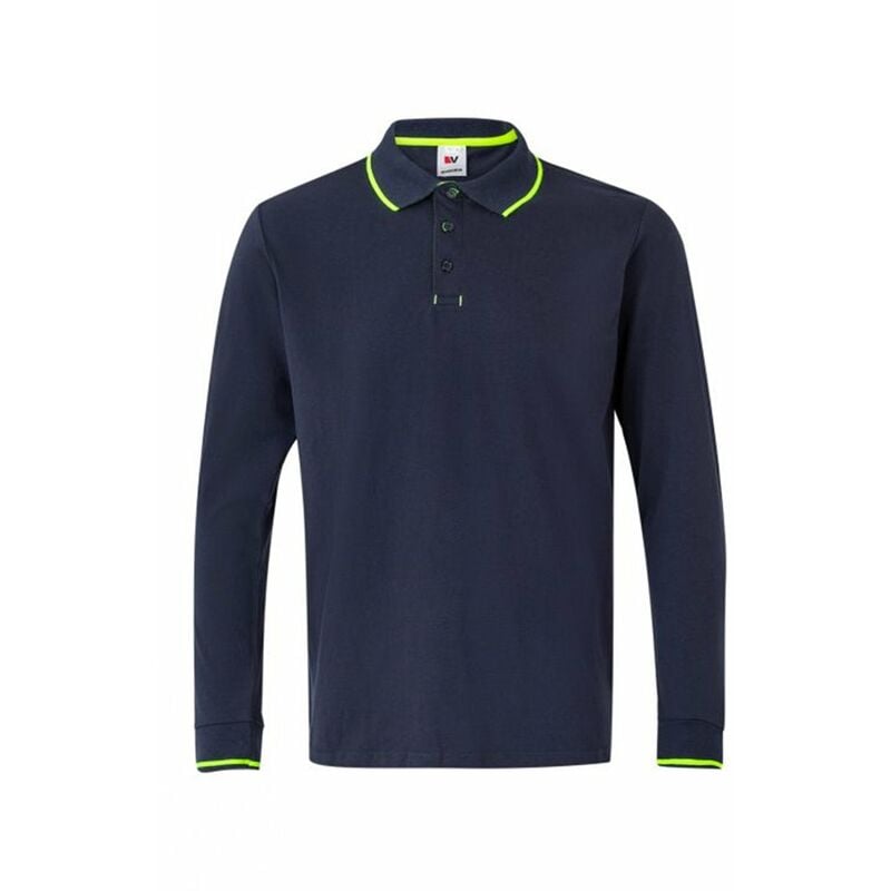 

POLO BICOLOR RAYA MANGA LARGA Azul Navy L