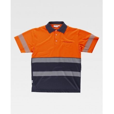 Polo combinado de alta visibilidad en micropiqué de poliéster WORKTEAM C3890