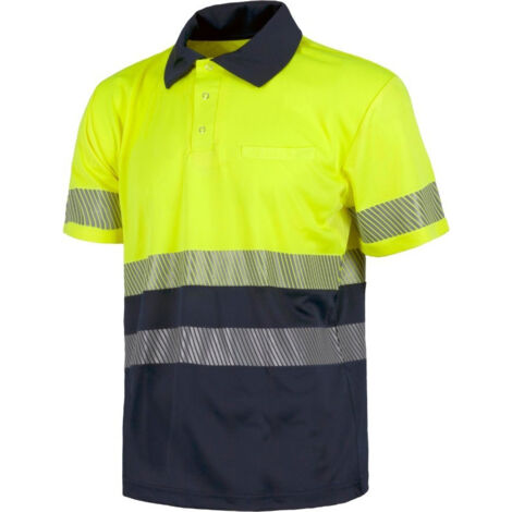 Polo combinado de alta visibilidad en micropiqué de poliéster WORKTEAM C3890