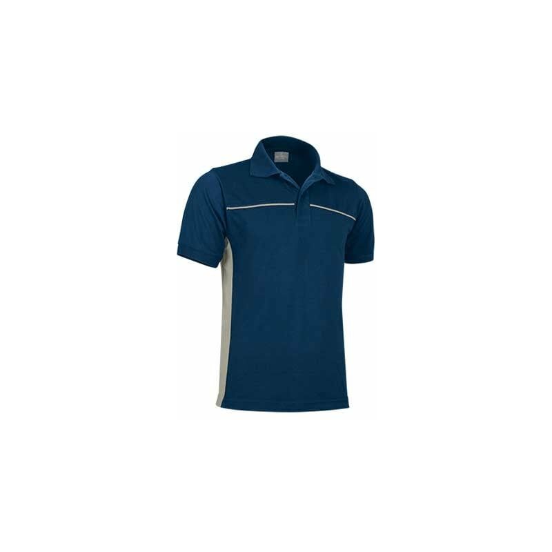 

Polo con bandas en pecho y laterales Thunder | XL - Azul marino / Beige - Valento