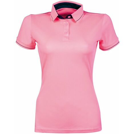 Polo da equitazione a manica corta per donna e bambina sagomata in vita modello Classico: XL, giallo 4300