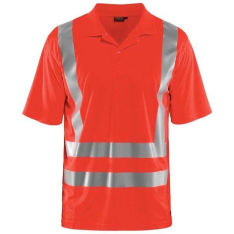 Polo da lavoro ad alta visibilità 3391 - Rosso fluorescente 4XL
