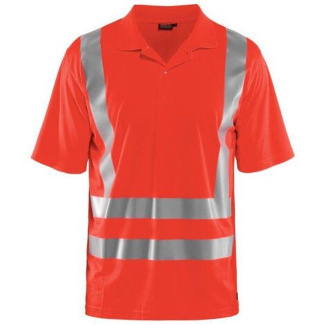 Polo da lavoro ad alta visibilità 3391 - Rosso fluorescente XXL