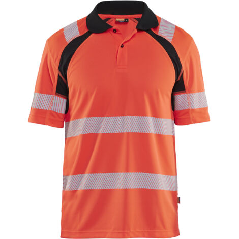 Polo da lavoro alta visibilità 3595 - Rosso/Nero 4XL