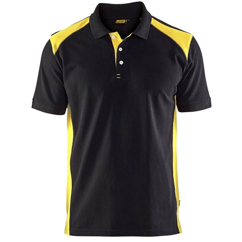 Polo de travail piqué bicolore - 3324 - Noir / Jaune - s - Blaklader