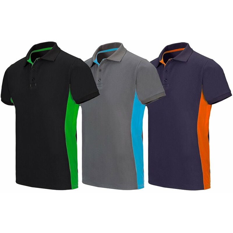 Image of Polo da lavoro Velilla 105504 - XXL - Grigio/Verde