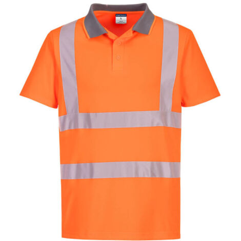 Polo de alta visibilidad M/C con tejido de punto ECO y cintas reflectantes EC10 4XL Naranja