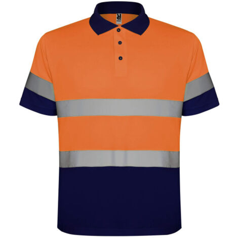 Polo De Alta Visibilidad Polaris Hv930201221  AZUL MARINO/NARANJA FLUOR   XXL