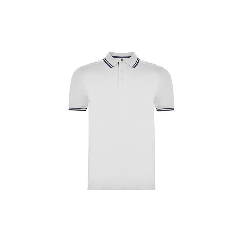 

Polo de manga corta, cuello con tapeta MONTREAL PO6629 | L - Blanco/Marino