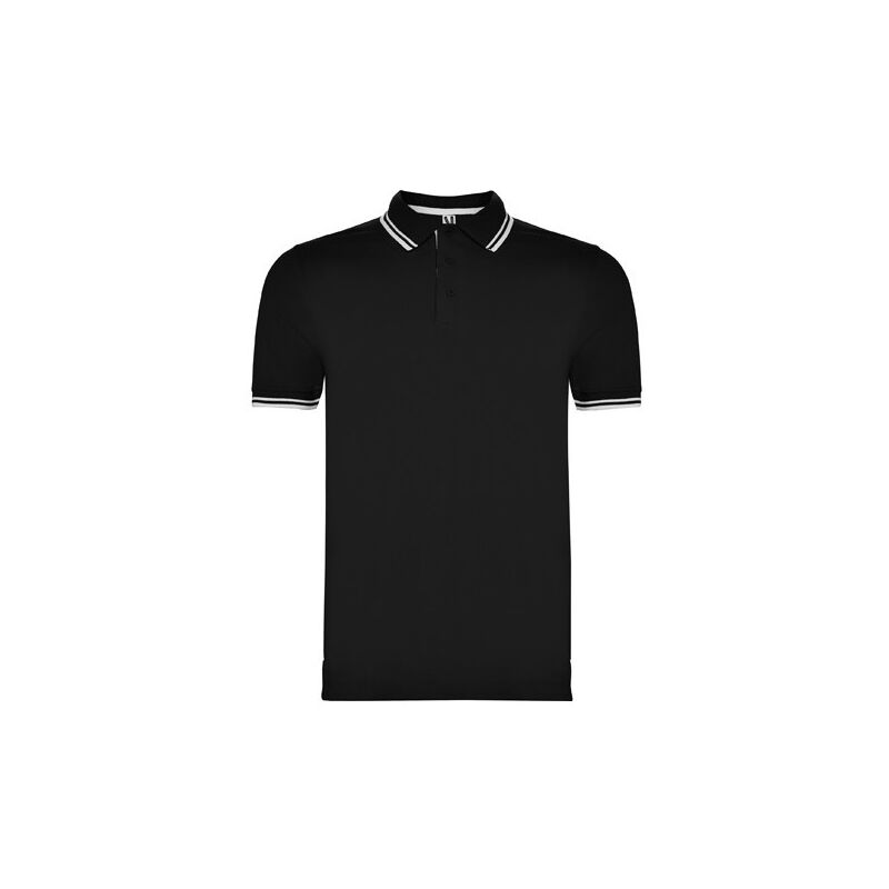 

Polo de manga corta, cuello con tapeta MONTREAL PO6629 | L - Negro/Blanco