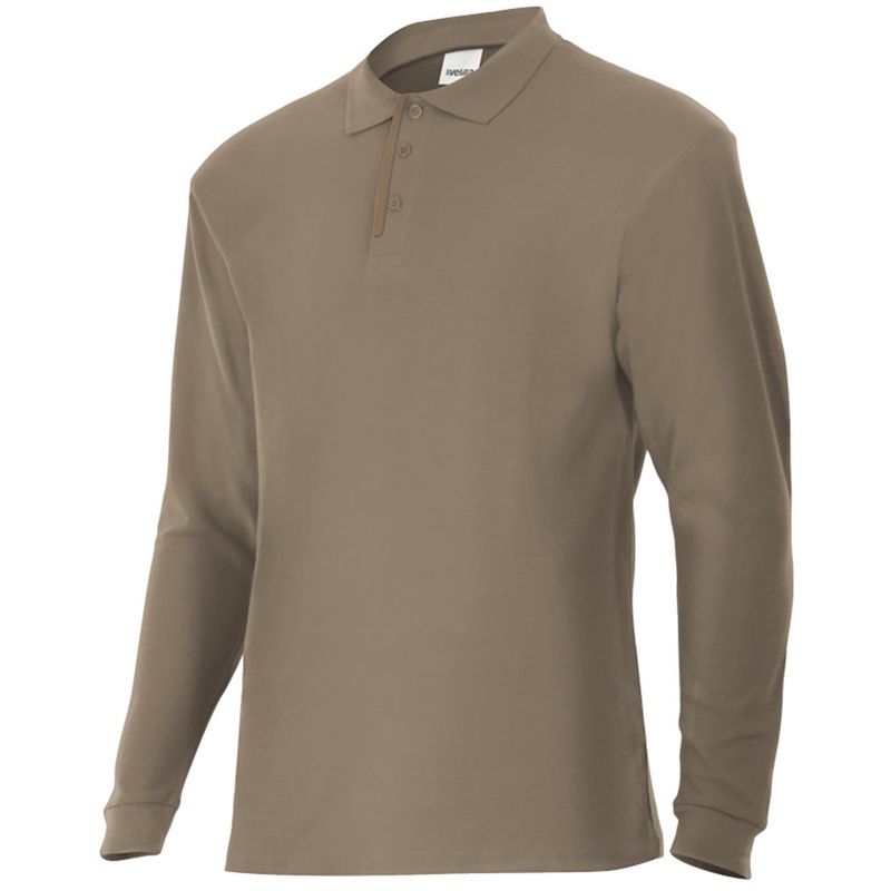 

POLO DE MANGA LARGA BICOLOR Beige Arena S