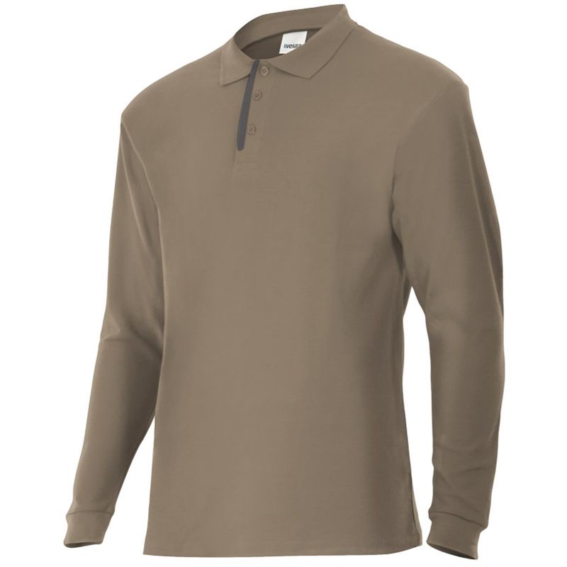 

POLO DE MANGA LARGA BICOLOR Beige Arena L