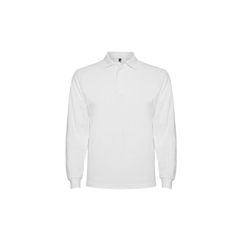 

Polo de manga larga, cuello y bocamangas ESTRELLA L/S PO6635 | Blanco - 3/4 Años
