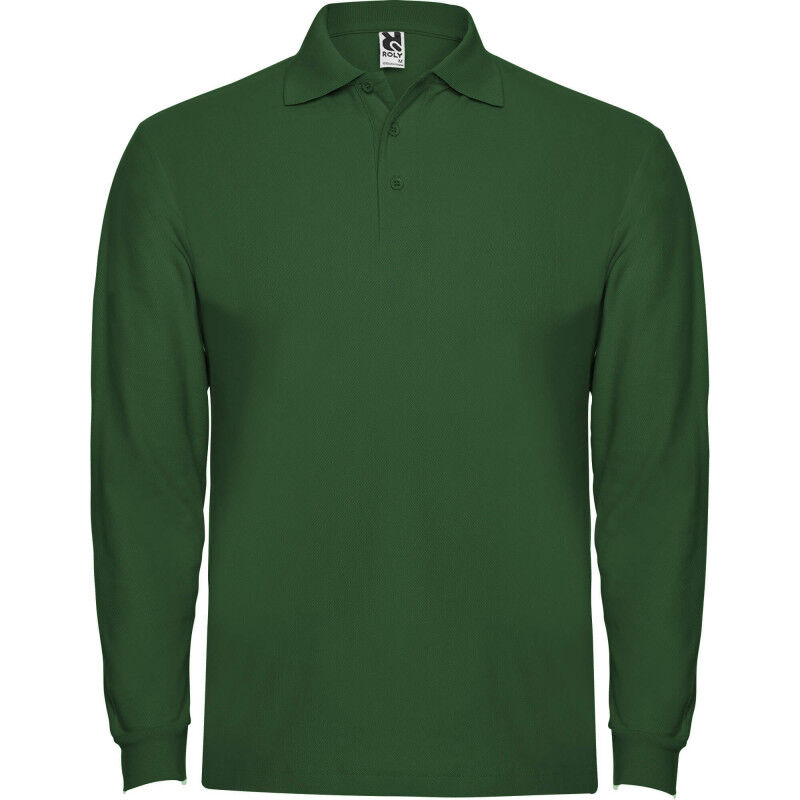 

Polo de manga larga, cuello y bocamangas ESTRELLA L/S PO6635 | M - Verde Botella