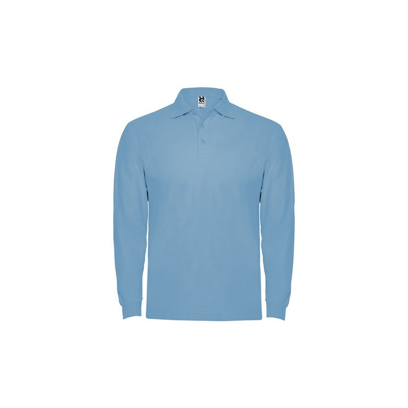 

Polo de manga larga, cuello y bocamangas ESTRELLA L/S PO6635 | S - Celeste