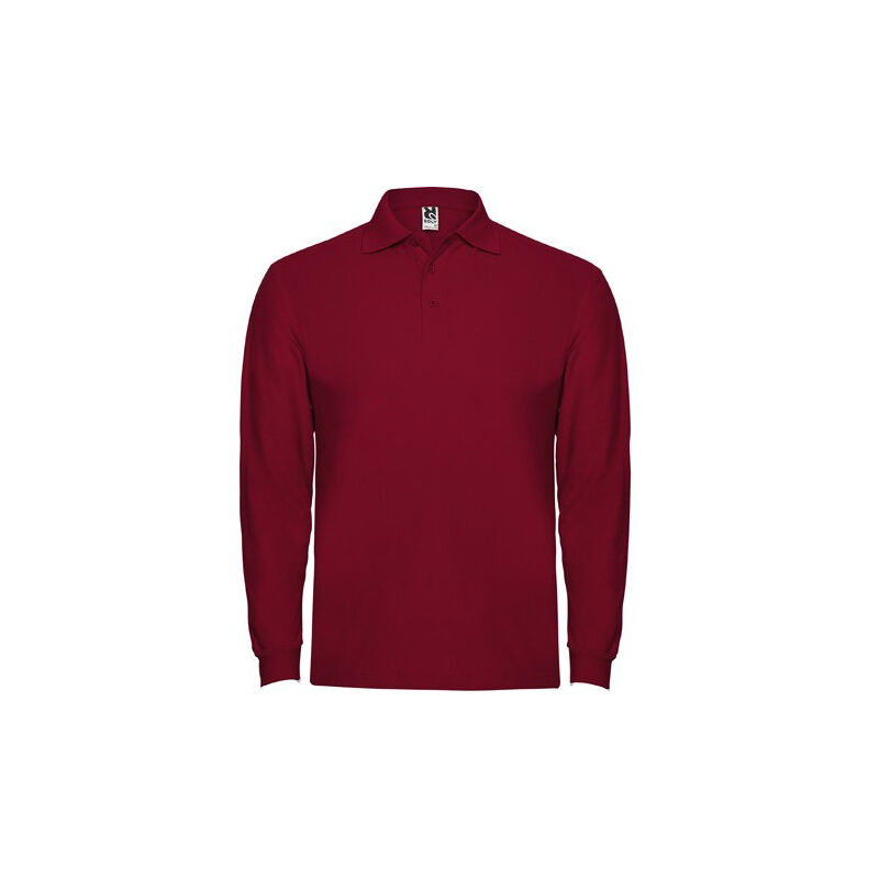 

Polo de manga larga, cuello y bocamangas ESTRELLA L/S PO6635 | L - Granate