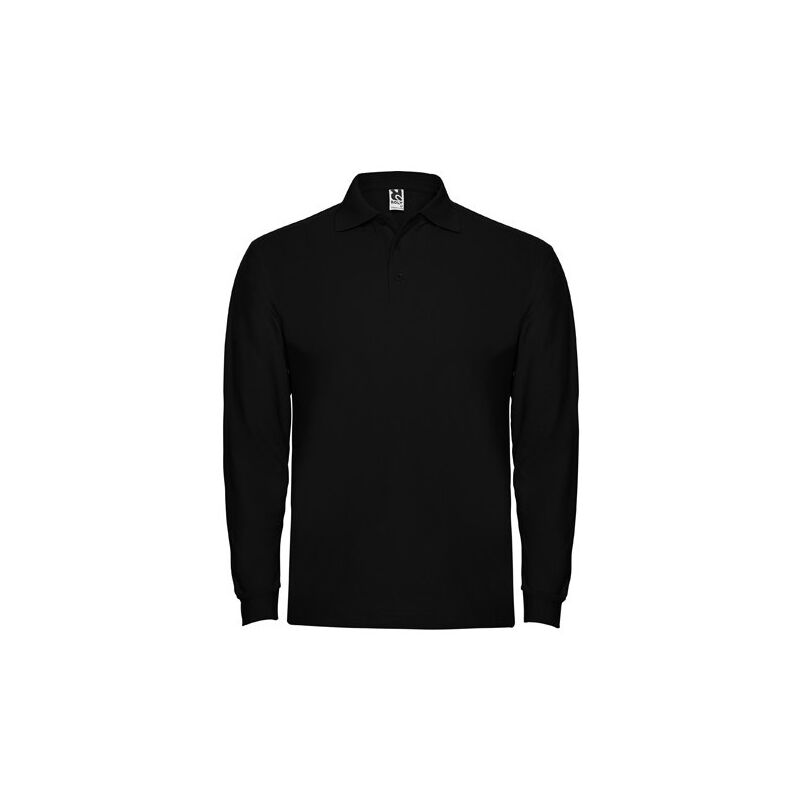 

Polo de manga larga, cuello y bocamangas ESTRELLA L/S PO6635 | Negro - M