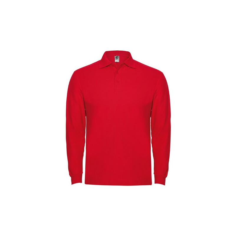 

Polo de manga larga, cuello y bocamangas ESTRELLA L/S PO6635 | Rojo - L