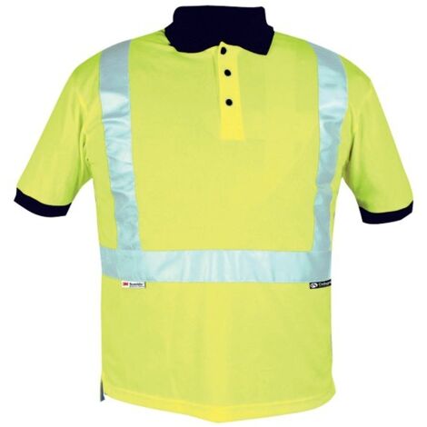 Polo de travail à haute visibilité 100 % polyester jaune fluo TM CODUPAL PO2MJAUNE