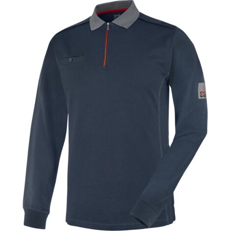 Polo de travail à manches longues Stretch X bleu Würth MODYF marine M