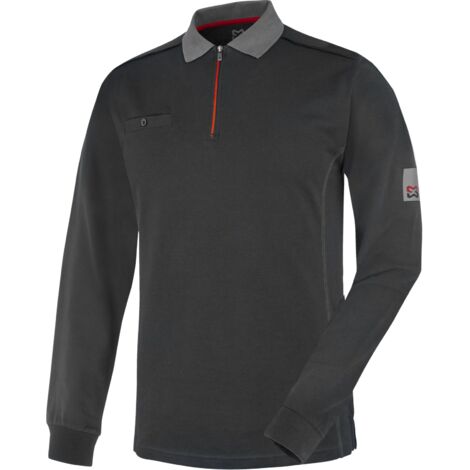 Polo de travail à manches longues Stretch X Würth MODYF anthracite L
