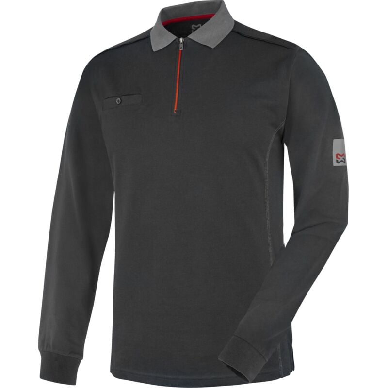 Polo de travail à manches longues Stretch x Würth Modyf anthracite 3XL