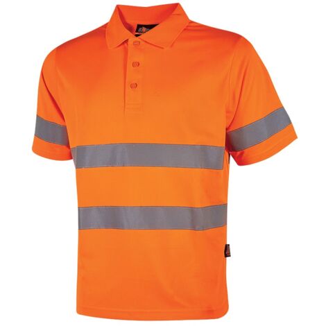 Polo de travail haute visibilité U-Power Enif - M - Orange