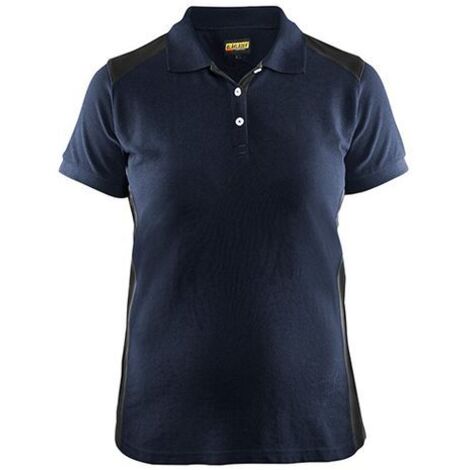 Polo de travail manches courtes femme 3390 Marine foncé/Noir XXXL