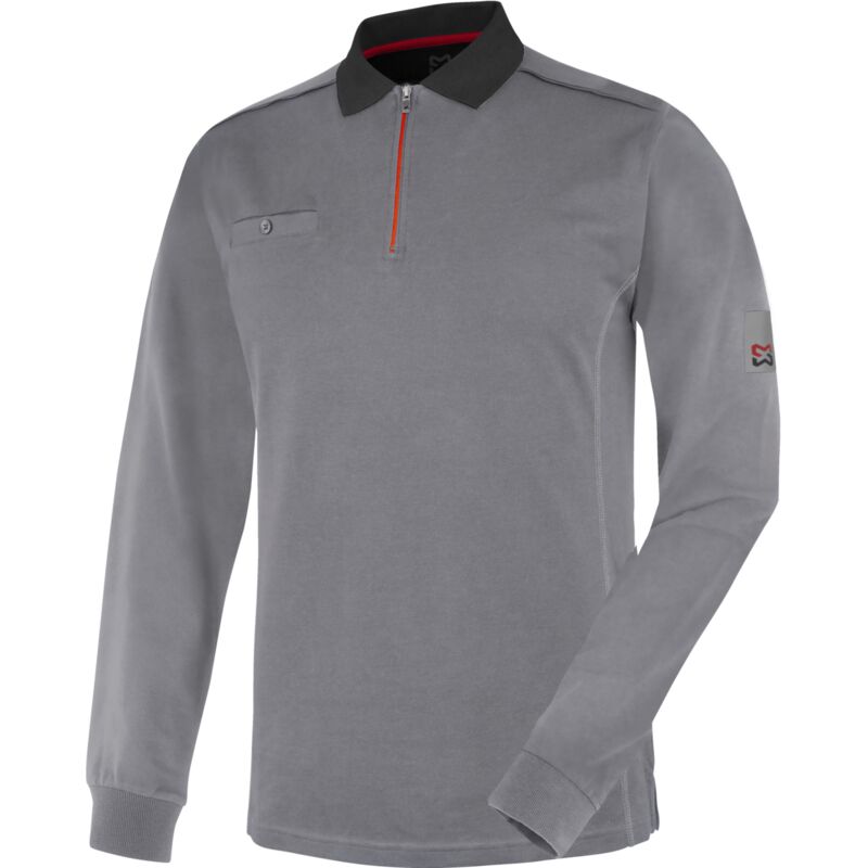 Polo de travail à manches longues Stretch x Würth Modyf gris m