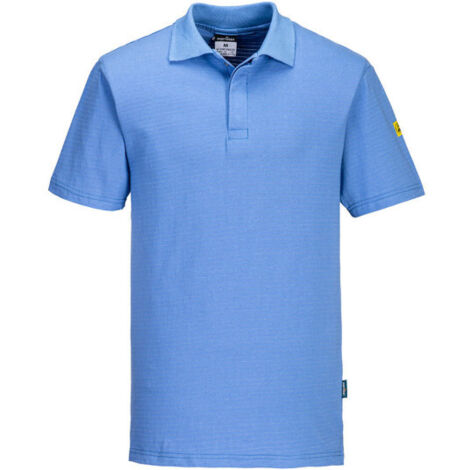 Polo ESD antiestático cuello acanalado, manga corta AS21 XXXL Verde bosque
