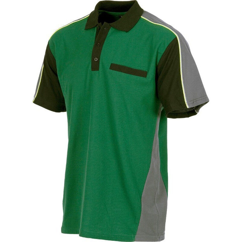 

Polo de manga corta combinado en tres colores Future WF5855 | M - Verde+Gris Oscuro+Negro - Workteam