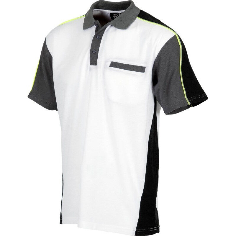 

Polo de manga corta combinado en tres colores Future WF5855 | XXL - Blanco+Negro+Gris Oscuro - Workteam