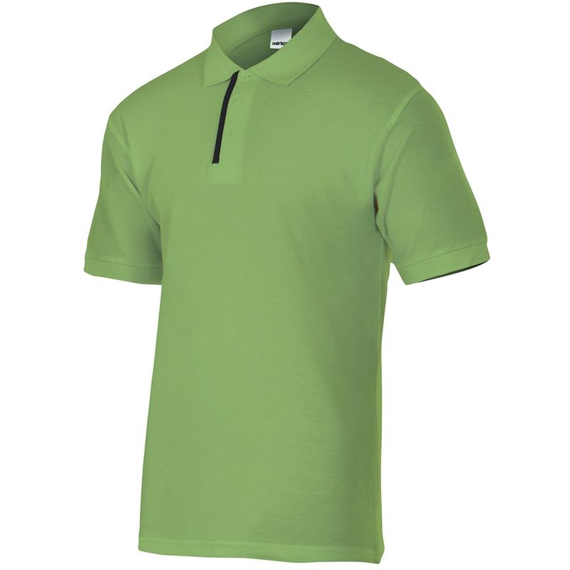 

POLO DE MANGA CORTA BICOLOR Verde Lima XL