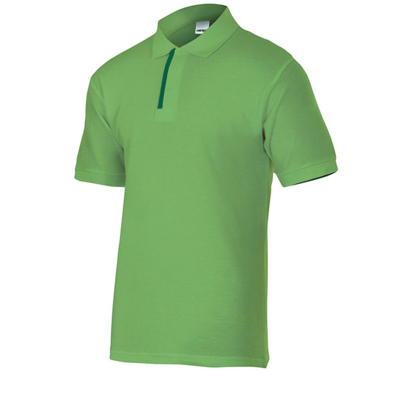 

POLO DE MANGA CORTA BICOLOR Verde Lima S