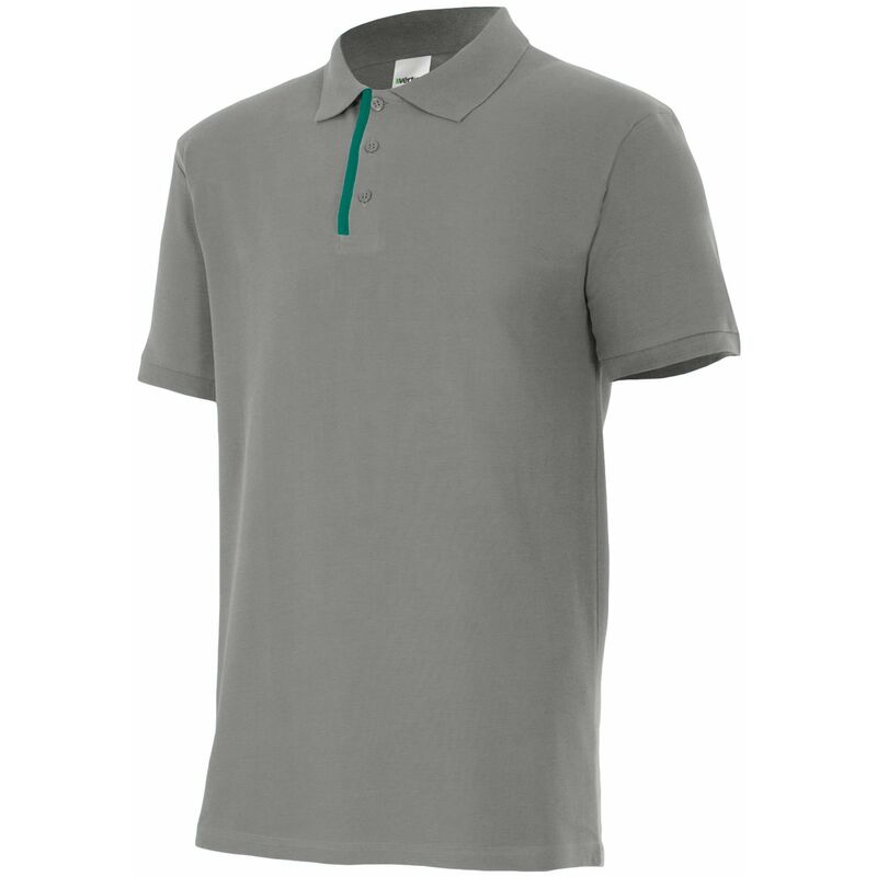 

POLO DE MANGA CORTA BICOLOR Gris Perla 3XL