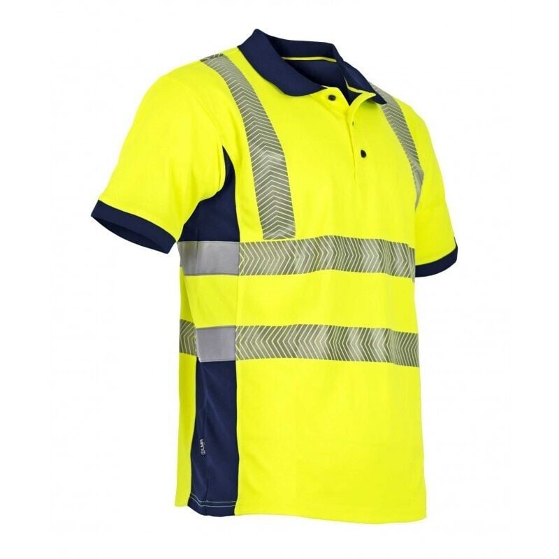 LMA - Polo de travail mc maille hv vision - marine/jaune fluo 3XL - 7