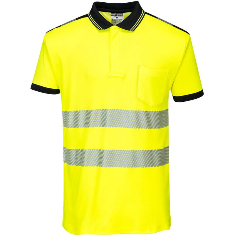 Polo hv PW3 Jaune/Noir 5XL