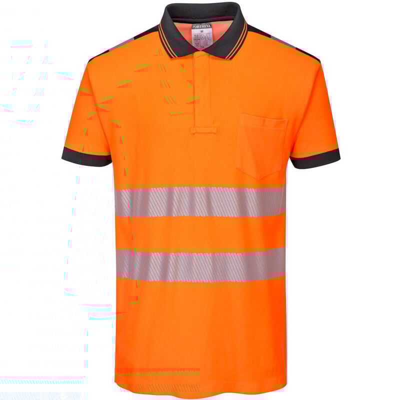 Polo hv PW3 couleur : Orange/Noir taille xl Portwest