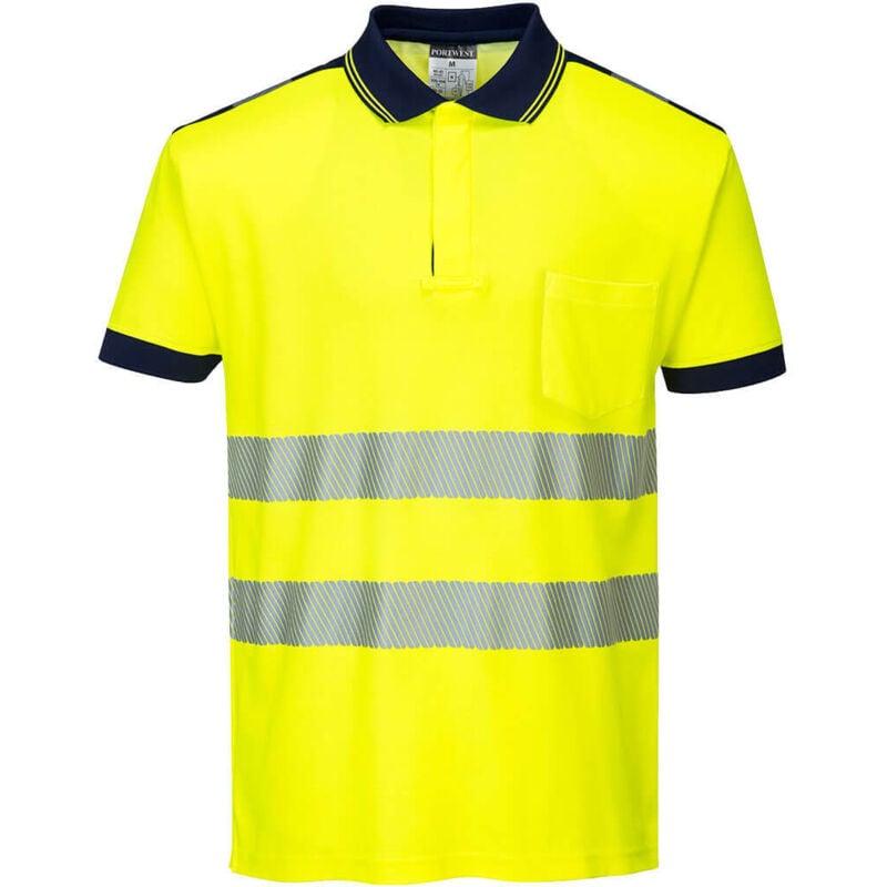 Polo hv PW3 Jaune/Marine l