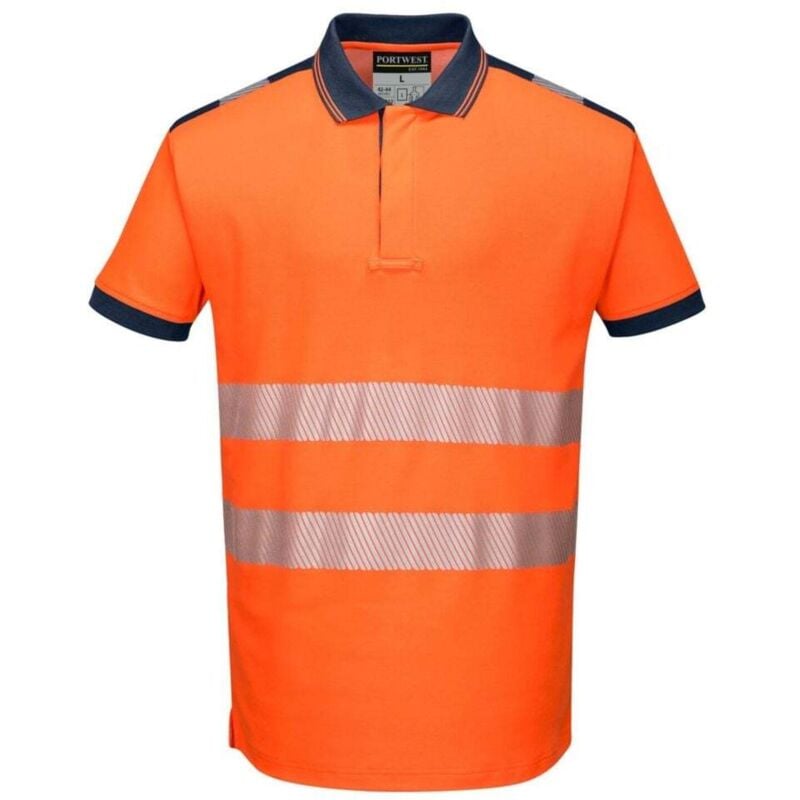Polo hv PW3 couleur : Orange/Noir taille xxxl Portwest
