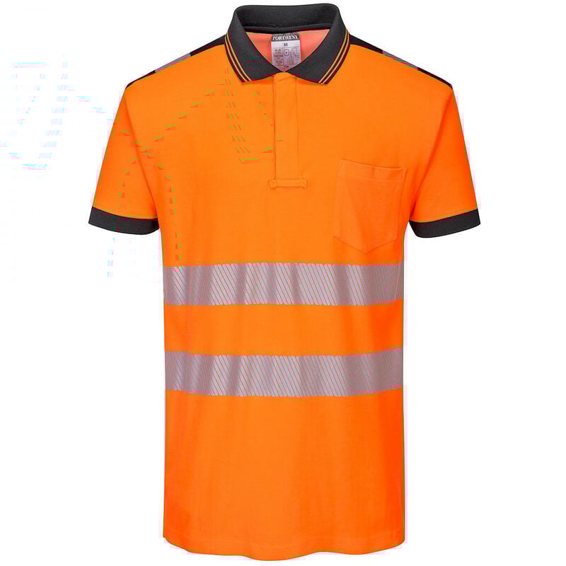 Polo hv PW3 couleur : Orange/Noir taille 5XL Portwest